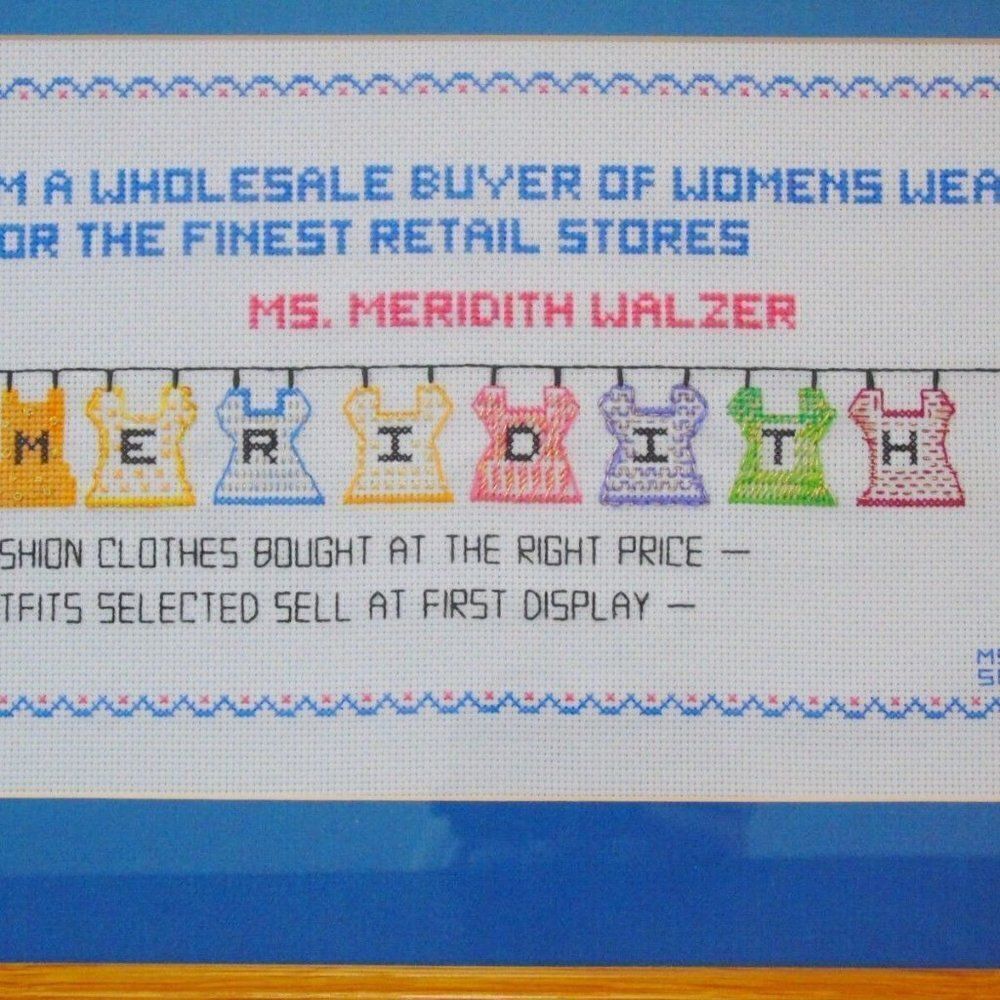 Vintage Framed Needle Point Picture - Picture 3 of 3